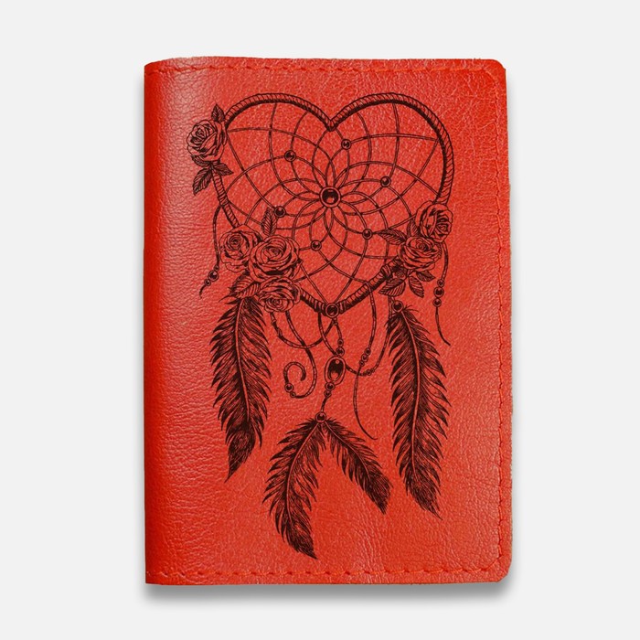 Обложка на паспорт, цвет красный - Фото 1
