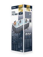 Бассейн каркасный Power Steel, 412×201×122 см, фильтр-насос, лестница, прямоугольный, 56722 Bestway - Фото 22