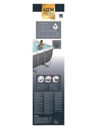 Бассейн каркасный Power Steel, 412×201×122 см, фильтр-насос, лестница, прямоугольный, 56722 Bestway - Фото 21