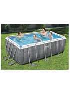 Бассейн каркасный Bestway Power Steel 56722, 412×201×122 см, фильтр-насос, лестница, диспенсер, прямоугольный 5309858 - фото 4517487