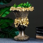 Вазон "Кубок средний" бронза-золото, 1,8л/ 45х35см - Фото 2