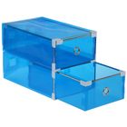 Короб для хранения выдвижной 20х31х11 см "Моно" цвет синий - Фото 4