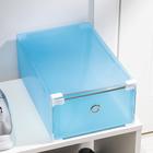 Короб для хранения выдвижной «Моно», 22×34×13 см, цвет синий - Фото 5