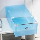 Короб для хранения выдвижной «Моно», 22×34×13 см, цвет синий - Фото 6