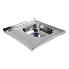 УЦЕНКА Мойка кухонная MIXLINE 527969, накладная, толщ. 4 мм, 60×60×16 см, прав, выпуск 1 1/2" - Фото 2
