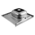 УЦЕНКА Мойка кухонная MIXLINE 527969, накладная, толщ. 4 мм, 60×60×16 см, прав, выпуск 1 1/2" - Фото 3