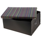 Короб для хранения 40х30х18 см "Полосы" цвет черный - Фото 2