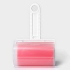 Ролик для чистки одежды в футляре силиконовый, 17×11×6 см, цвет розовый - Фото 5