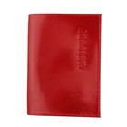 Обложка для паспорта, отдел для купюр, цвет красный - Фото 1