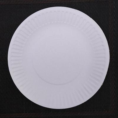 Набор одноразовых тарелок, d=17 см, цвет белый