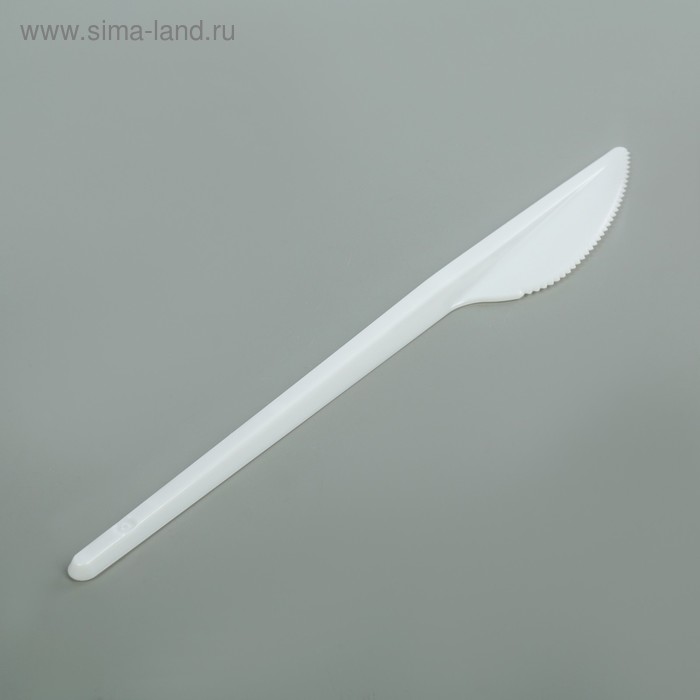 Нож одноразовый, 16,5 см, набор 12 шт, цвет белый - Фото 1