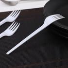 Вилки одноразовые Не ЗАБЫЛИ!, набор 12 шт., пластик, 15.5 см, столовые, белые - Фото 2