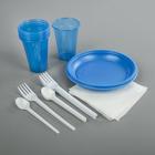 Набор пластиковой одноразовой посуды «Премиум», 6 персон, цвет МИКС - Фото 7