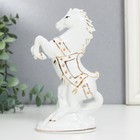 Сувенир керамика "Белый конь на дыбах" с золотом,  15 см - Фото 2