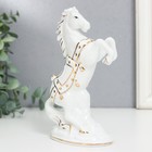 Сувенир керамика "Белый конь на дыбах" с золотом,  15 см - Фото 5