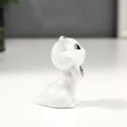 Фигурка керамика «Белый котёночек с бабочкой», с золотом, стразы, 7.5 см - Фото 3