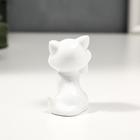Фигурка керамика «Белый котёночек с бабочкой», с золотом, стразы, 7.5 см - Фото 4