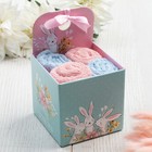 Салфетки махровые «Этель. Светлая пасха», 4 шт., 30×30 см, хлопок 100%, голубые/розовые - Фото 1