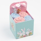 Салфетки махровые «Этель. Светлая пасха», 4 шт., 30×30 см, хлопок 100%, голубые/розовые - Фото 5