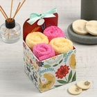 Салфетки махровые декоративные «Этель», 4 шт., 30×30 см, хлопок 100%, жёлтые/розовые - Фото 3