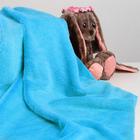 Ткань для рукоделия, мех, голубая, лоскут 50×50 см - Фото 2