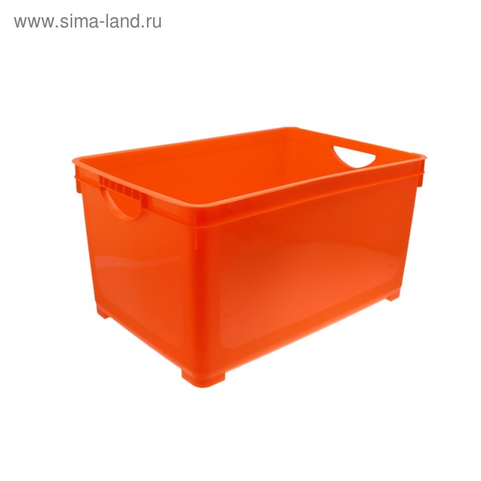 Ящик для хранения 48 л, цвет оранжевый - Фото 1