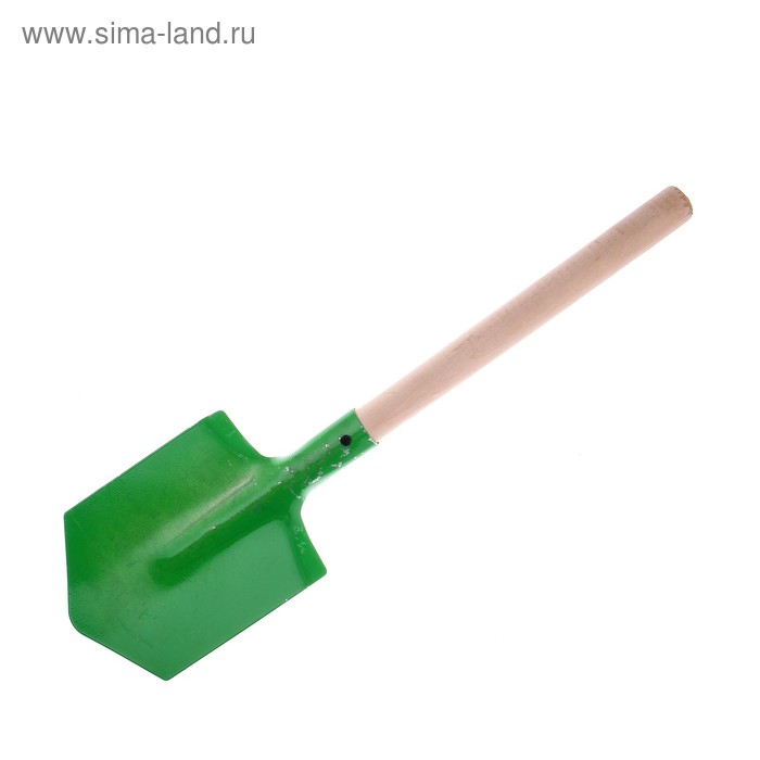 Лопата автомобильная, L = 56 см, деревянный черенок - Фото 1