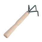 Рыхлитель, длина 24 см, 3 зубца, деревянная ручка, Р-3-1 м - Фото 2