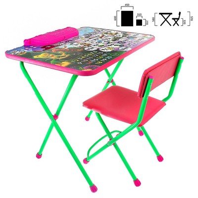 Комплект детской мебели «Дисней 2. Феи: Азбука»: стол, стул