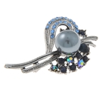 Брошь «Жемчужная королева», цвет синяя бездна - Фото 1