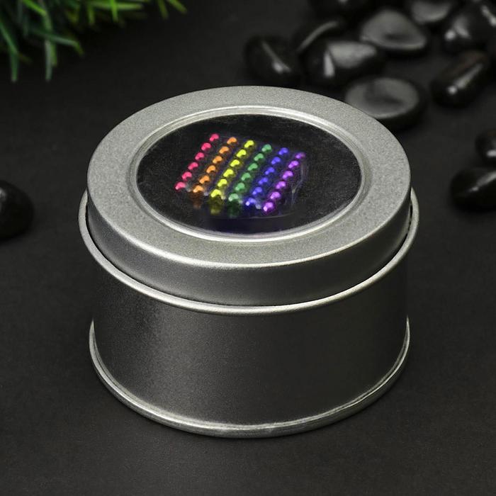 Неокуб-антистресс «Магнитный конструктор», 216 шариков, d=0.5 см - Фото 1