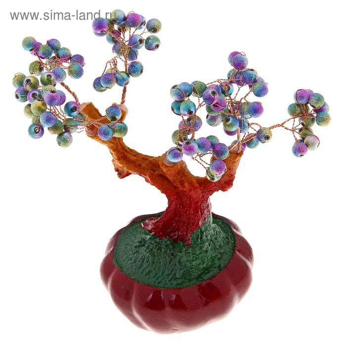 Сувенир дерево "Тыква" 5,5 х 7,5 х 13 см 108 камней радуга - Фото 1