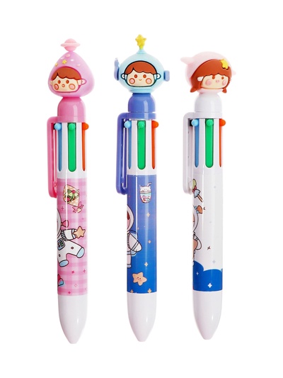 Ручка-прикол «Космонавт», 6-цветная, шариковая, МИКС