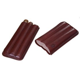 Портсигар темно-коричневый для 3 сигар, d = 2,1 см, 18,5 × 9 × 3,5 см