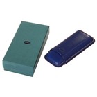 Портсигар синий для 2 сигар D 2,1 см, 14,5 × 7,5 × 3,5 см - Фото 2