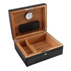 УЦЕНКА Хьюмидор деревянный с кожаной отделкой тиснение под крокодила, на 85 сигар с гигрометром и увлажнителем - Фото 1