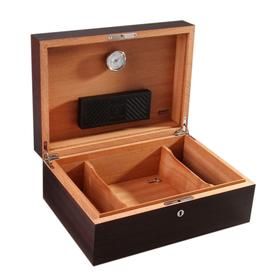 УЦЕНКА Хьюмидор с ключом на 130 сигар с гигрометром и увлажнителем, 35 × 25 × 14 см