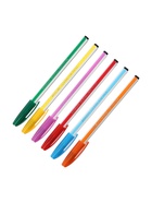 Набор шариковых ручек Calligrata «Полоски», 6 цветов, корпус в цвет стержня - фото 121695760