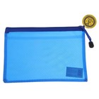 Папка-конверт на молнии формат А5 с сеткой внутри 22,5х16,5 цвета МИКС Командор - Фото 2