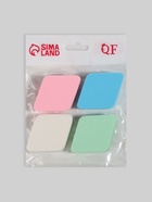 Спонжи для макияжа «Ромбы», набор - 4 шт., 6.5×5 см, разноцветные - Фото 4