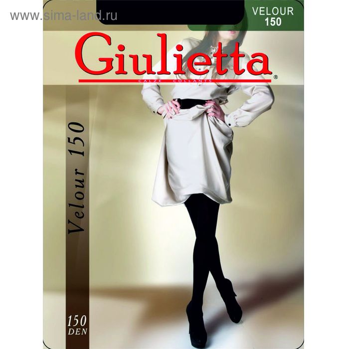 Колготки женские Giulietta VELOUR 150 (nero, 2) микрофибра - Фото 1