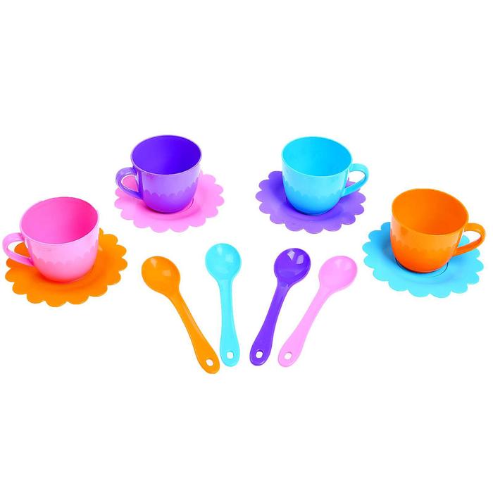 Набор посуды «Ромашка», на 4 персоны, цвета МИКС - Фото 1