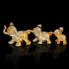 Сувенир керамика под золото "Слоны семейка" набор 3 шт 11х35х8 см - Фото 1