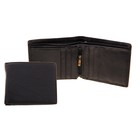 Кошелёк мужской "Адам" 2 отдела для купюр, отдел для кредиток, для SIM-карт, для удостоверения, монетница, цвет чёрный - Фото 1