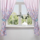 Комплект штор для кухни с подхватами Этель Meow 145×180 см-2 шт., 100% п/э - Фото 1