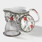 Набор для чайной церемонии керамический «Цветение», 5 предметов: 4 пиалы 30 мл, чайник 200 мл - фото 4187931