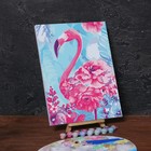 Картина по номерам на холсте с подрамником «Фламинго в цветах», 40х30 см - Фото 2