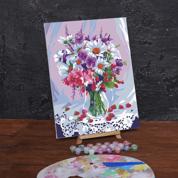 Картина по номерам на холсте с подрамником «Весенний букет», 40х30 см - фото 1905740109