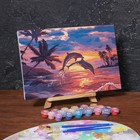 Картина по номерам на холсте с подрамником «Игра дельфинов» 20х30 см - Фото 3