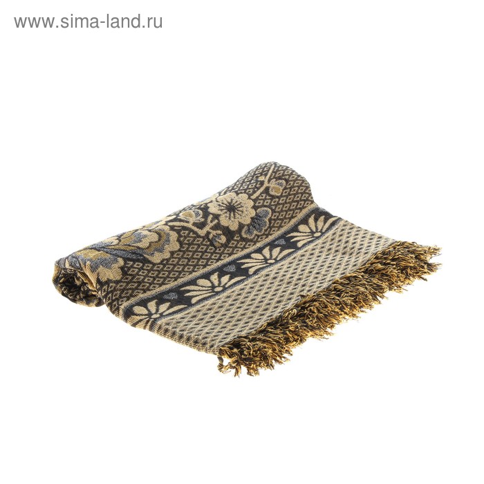 Покрывало "Эконом" 2 сп Коричневое , размер 180х210 см +/- 15 см, 50% хлопок, 50% п/э - Фото 1